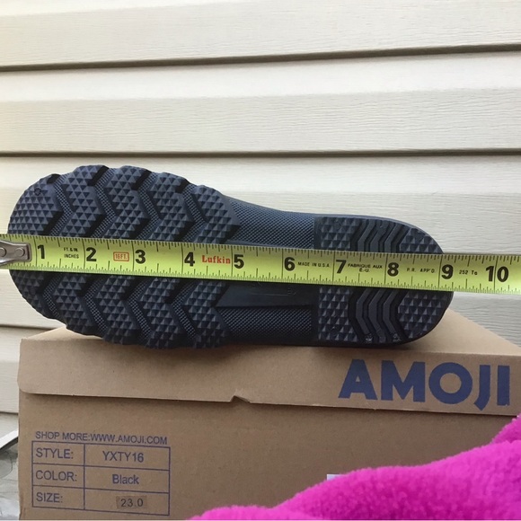 New in Box Black Amoji Rubber Boots, Big Boys Size 28.0 - Picture 6 of 12